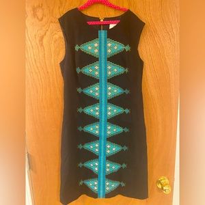 Tabitha Anthropologie embroidered cotton dress size 6